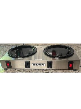 BUNN WX2 Commercial Coffee Pot Warmer Double Burner Stainless Tested Works